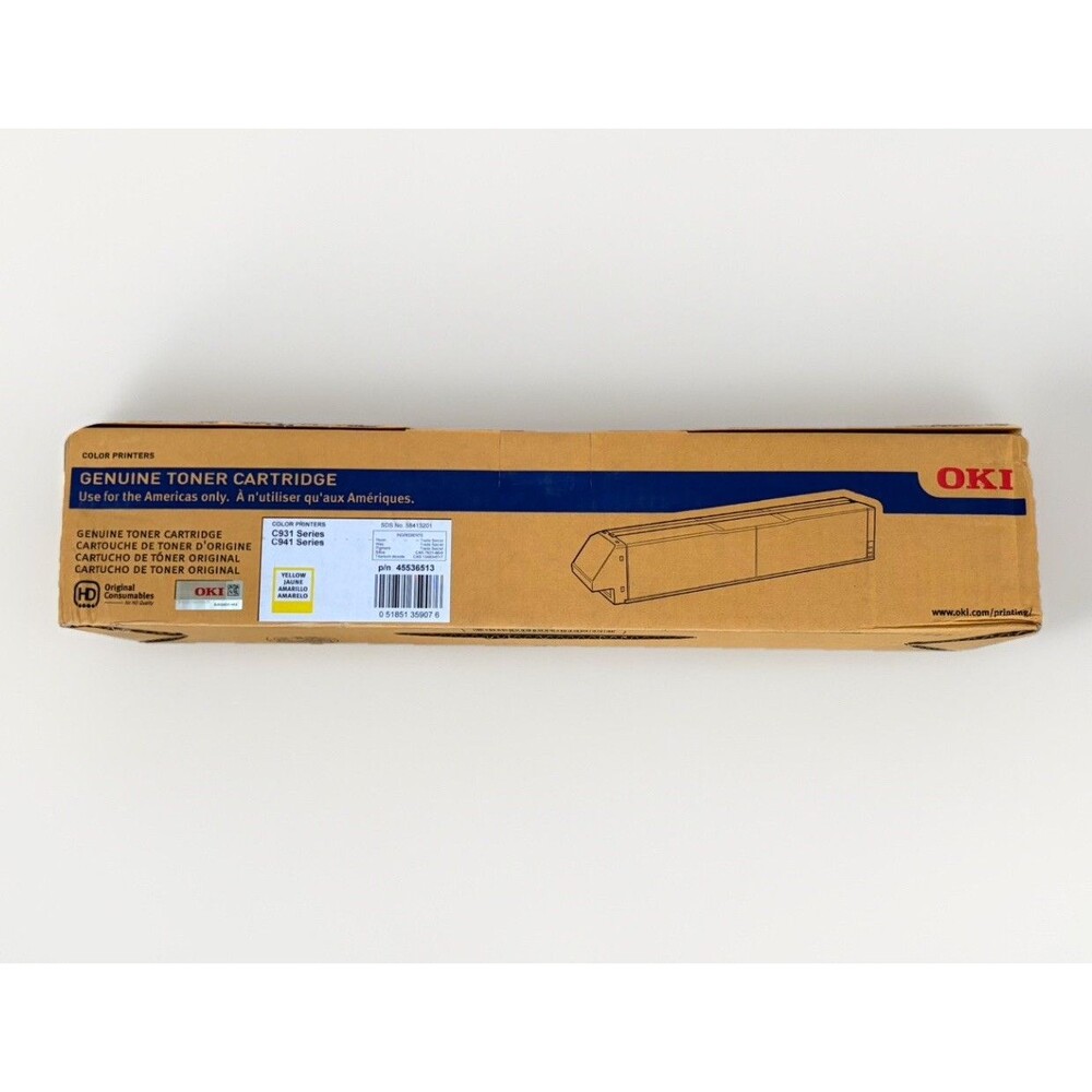OKI 45536513 Yellow High Capacity Toner - C931, C941, C942 - New Genuine OEM